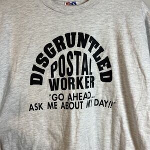 Vintage Post Office T-Shirt Funny 1980s Gray XL HANES USA